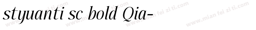 styuanti sc bold Qia字体转换